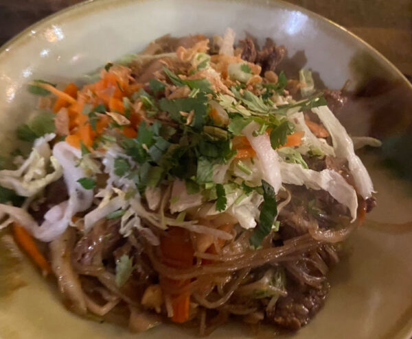 Miến Xào - stir-fried glass noodle with shitake